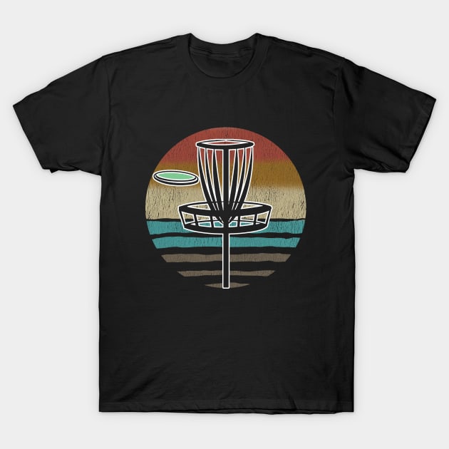 Disc Golfing - Disc Golf Sunset T-Shirt by Kudostees